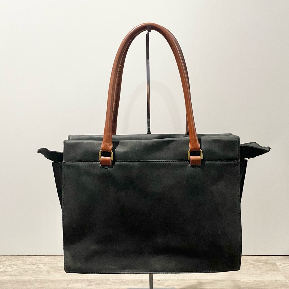 Madewell Eaton Black and Brown leather Tote Bag - Picture 5 of 10